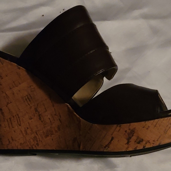 Liz Claiborne Wedge Sandles Brown leather size 6 - Picture 16 of 16